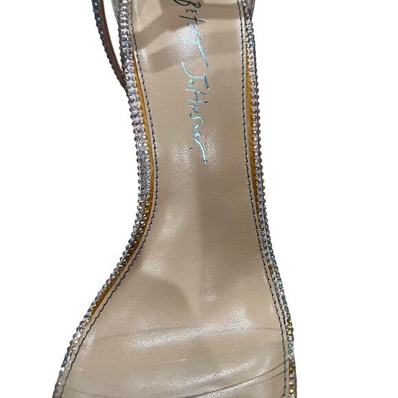 Betsey Johnson Woman's Rhinestone High Heel SB-Cole Champagne Size US 8.5 - Picture 5 of 11